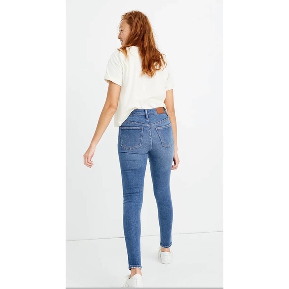 MADEWELL 9” high rise skinny jeans Pearson wash size 27 AA579 in seam 28” - Picture 3 of 13